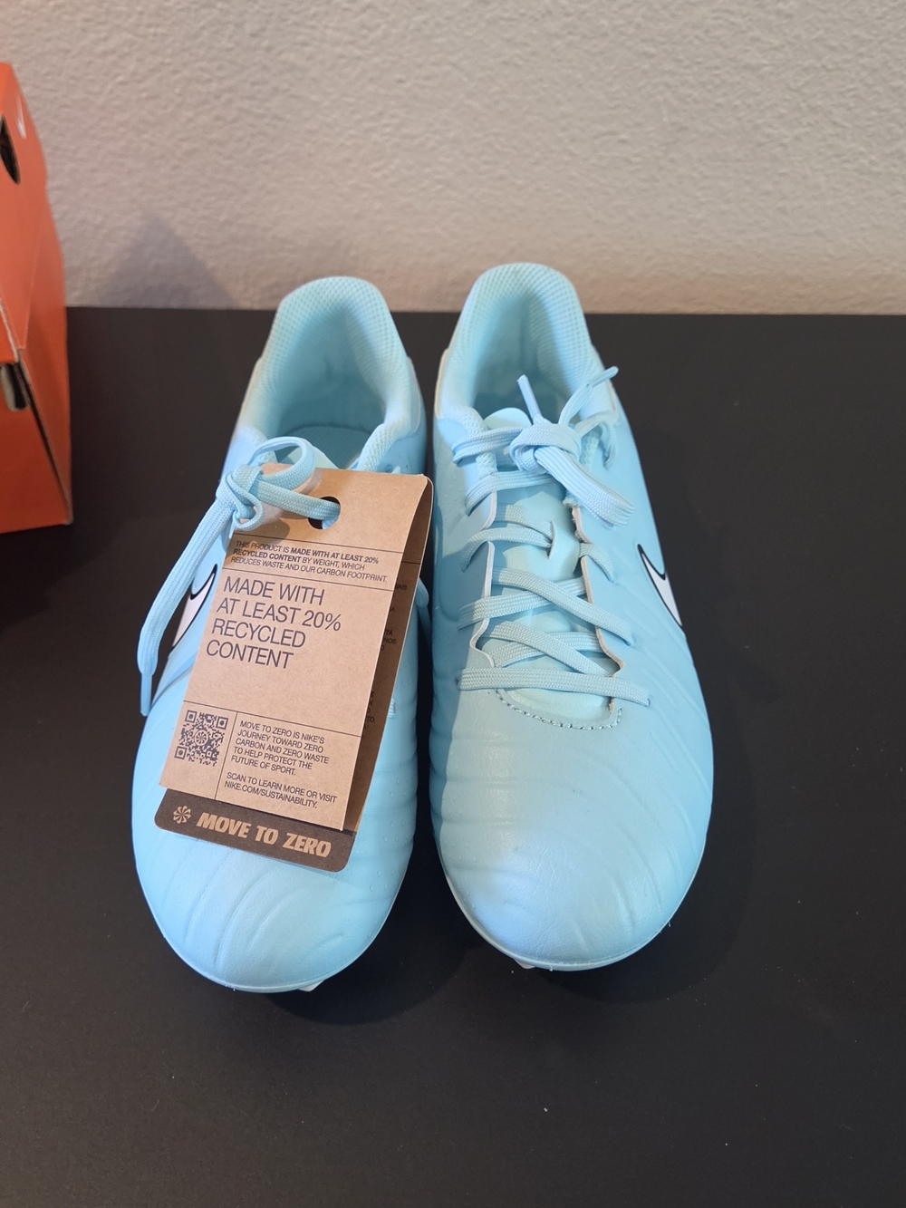 Nike JR LEGEND 10 ACADEMY FG/MG Soccer Cleats Blue & Pink Kids 4Y NWT